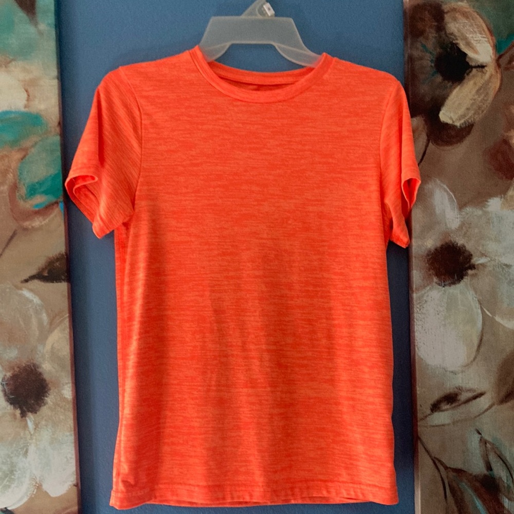 Boys orange Dri fit shirt.